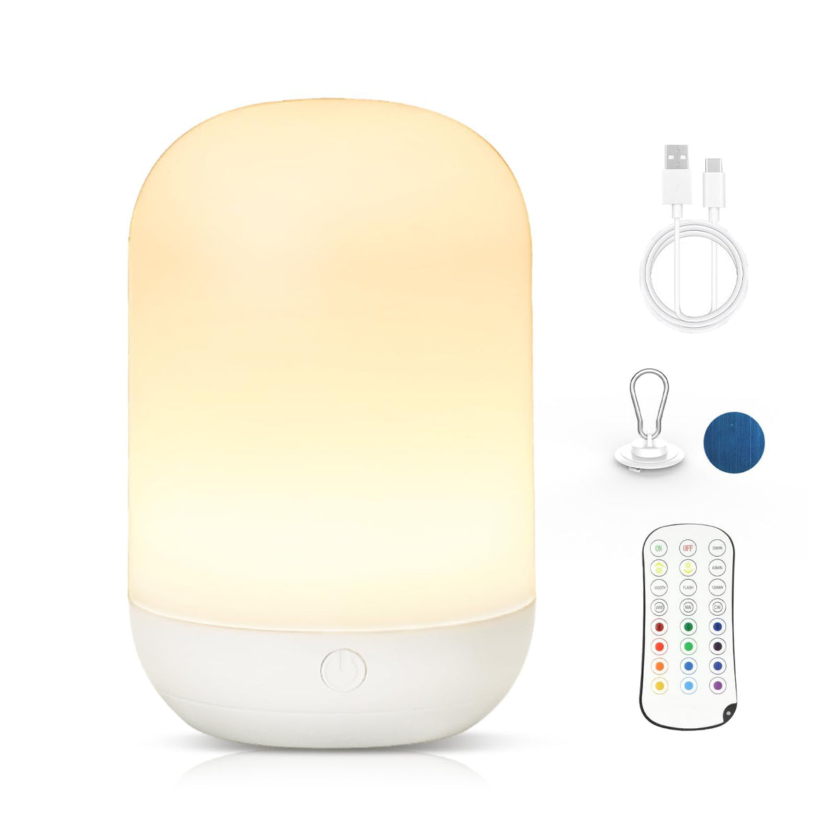 Rechargeable LED Night Light for Kids - Dimmable Bedside Lamp