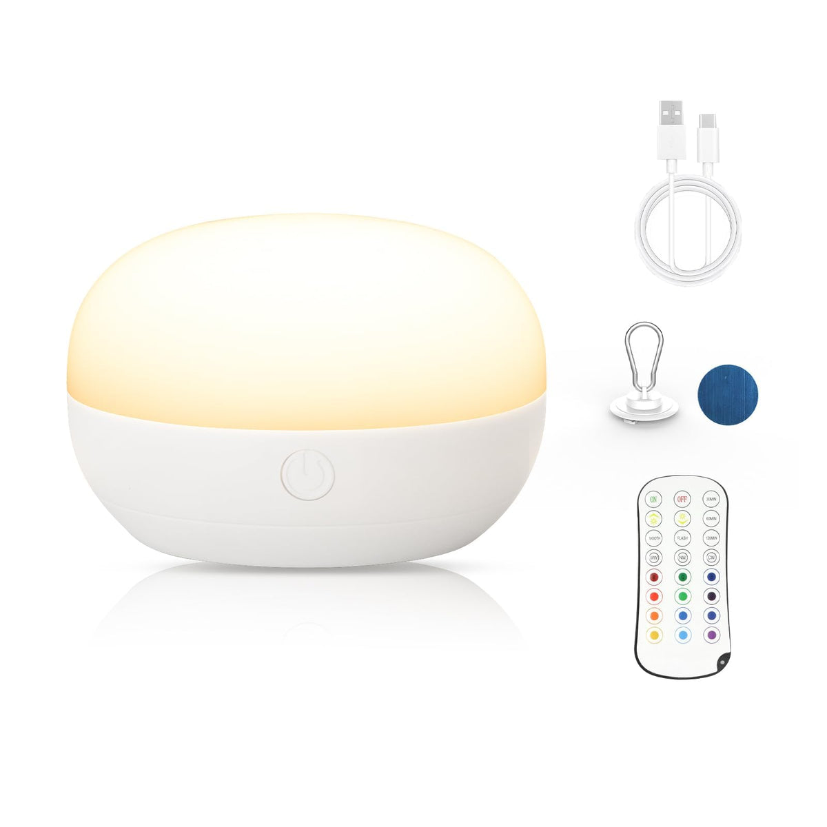 Rechargeable LED Night Light for Kids - Dimmable Bedside Lamp