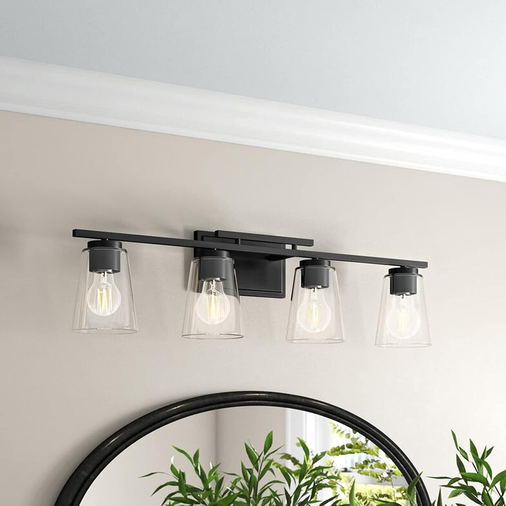 A19 E26 Base Dimmable Edison LED Bulb, 4W(40 Watt Equivalent) Stepless Dimming Light Bulbs 470lm, 3000K Soft Warm White, Vintage Clear Glass LED Filament Bulb for Home, Wall Sconce, Chandelier, 6 Pack