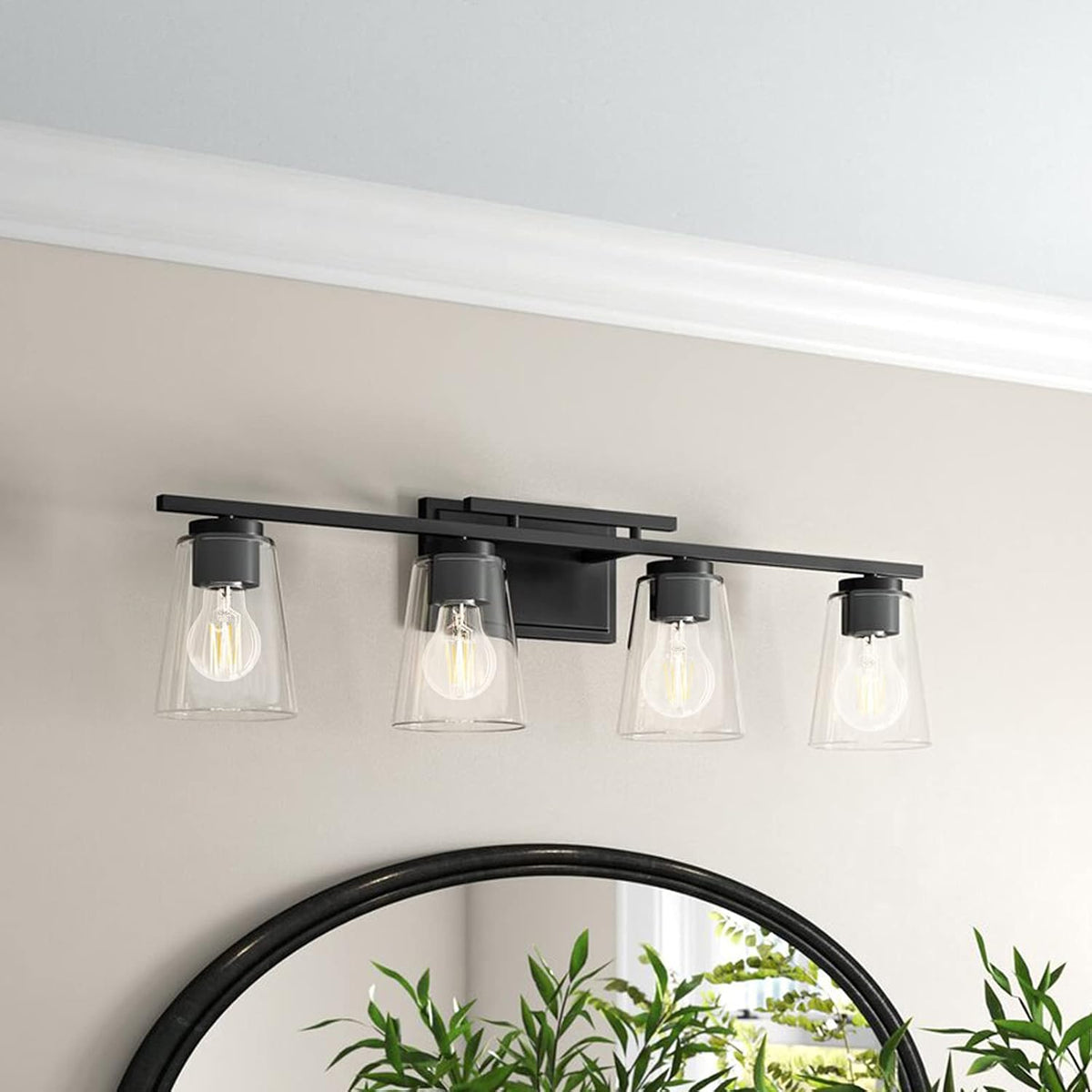 A19 E26 Base Dimmable Edison LED Bulb, 4W(40 Watt Equivalent) Stepless Dimming Light Bulbs 470lm, 3000K Soft Warm White, Vintage Clear Glass LED Filament Bulb for Home, Wall Sconce, Chandelier, 6 Pack