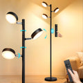 Tree Floor Lamp for Living Room - Modern Black Standing Lamp