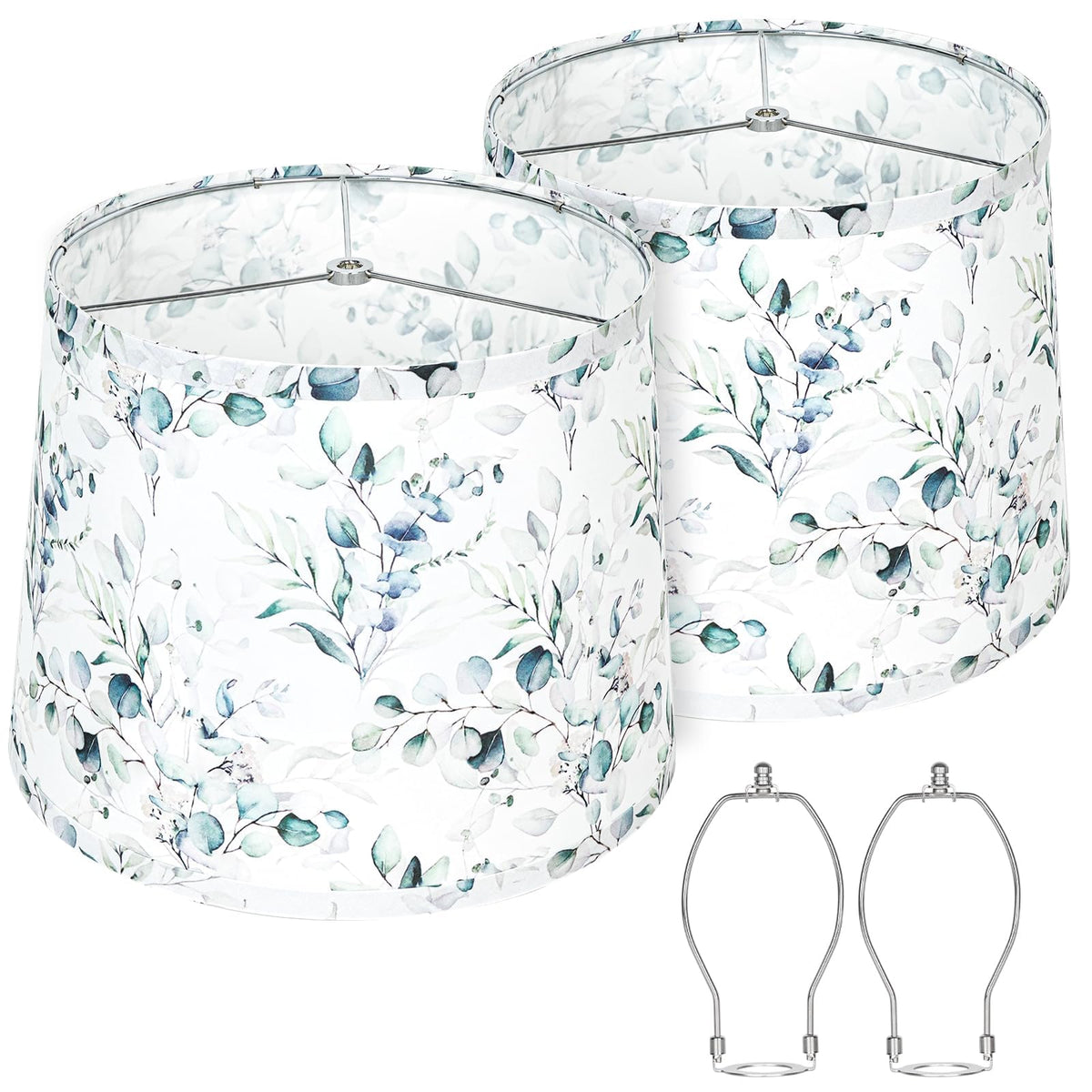 Lamp Shades Set of 2, Drum Lampshades 11"T x 13"B x 10"H
