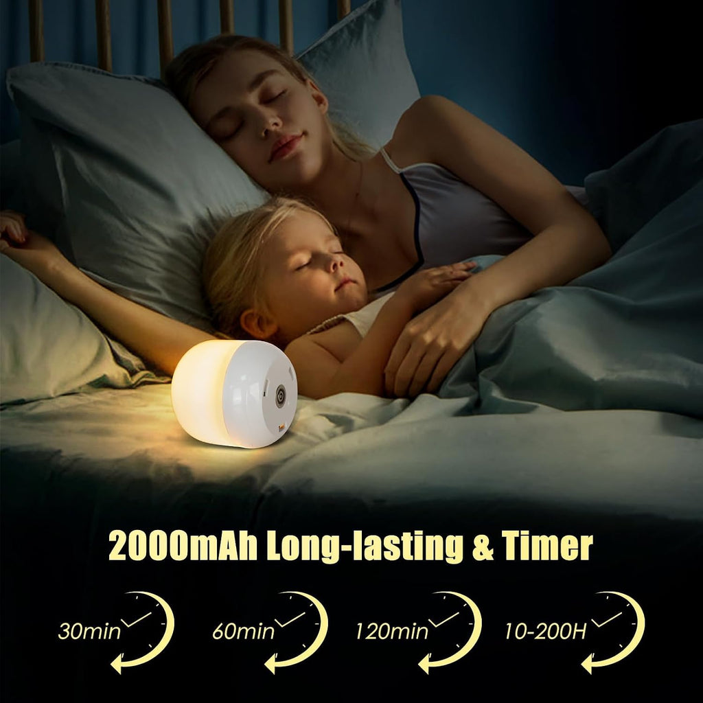 Rechargeable LED Night Light for Kids - Dimmable Bedside Lamp