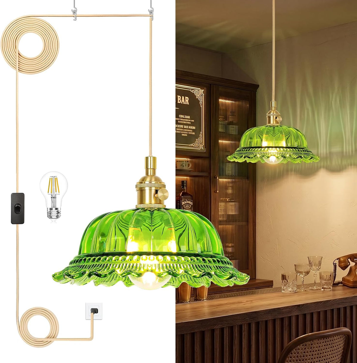Hanging Lamp Plug in Pendant Light